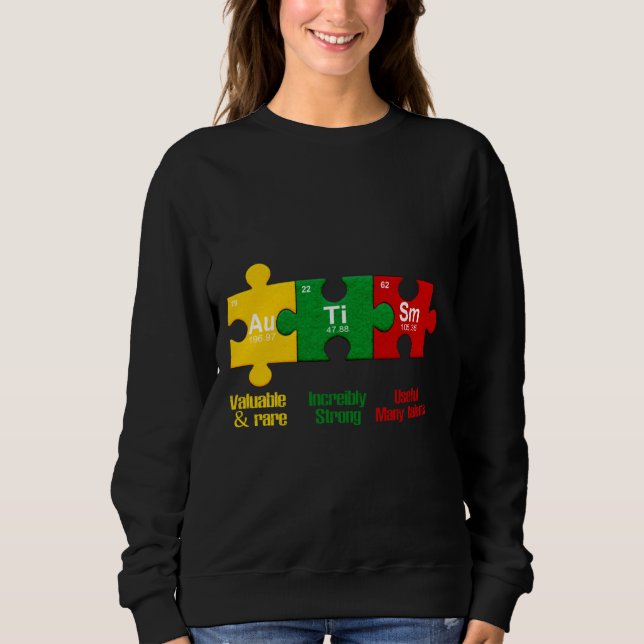 Ism Puzzle Chemistry Time Table Elements Autismus  Sweatshirt (Vorderseite)