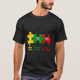 Ism Puzzle Chemistry Time Table Elements Autismus T-Shirt