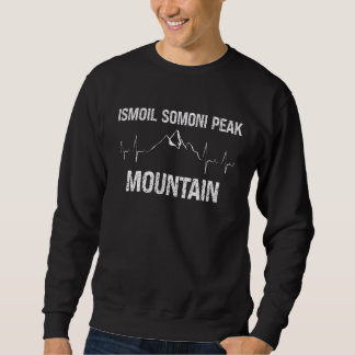 Ismoil Somoni Peak Mountain Climber Heartbeat Desi Sweatshirt