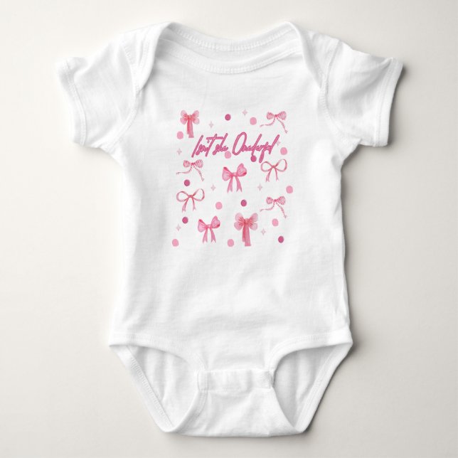 Isn't she onederful first birthday outfit baby strampler (Vorderseite)
