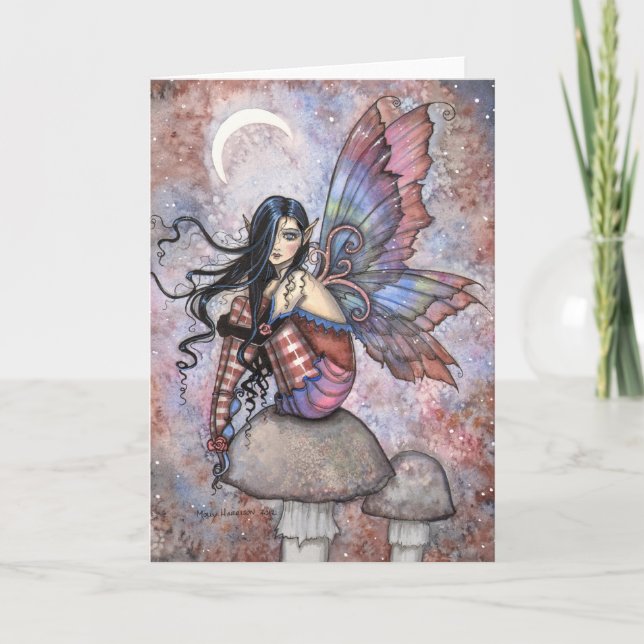 Isobel the Introvert Fairy Fantasy Art Karte (Vorderseite)