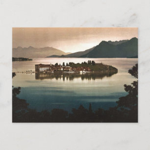 Isola Bella bei Mondlicht, Lago Maggiore, Italien Postkarte