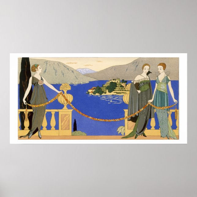 Isola Bella, von Redfern entworfene Abend-Kleider, Poster (Vorne)