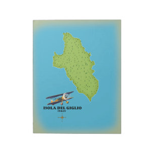 Isola del Giglio Italien Karte Notizblock