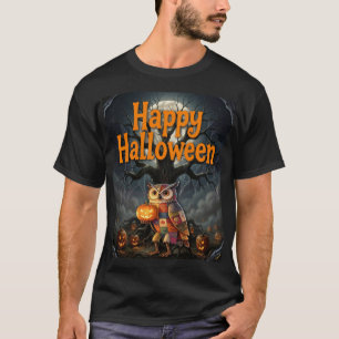 Isolde die Eule - Frohes Halloween - Orange T-Shirt