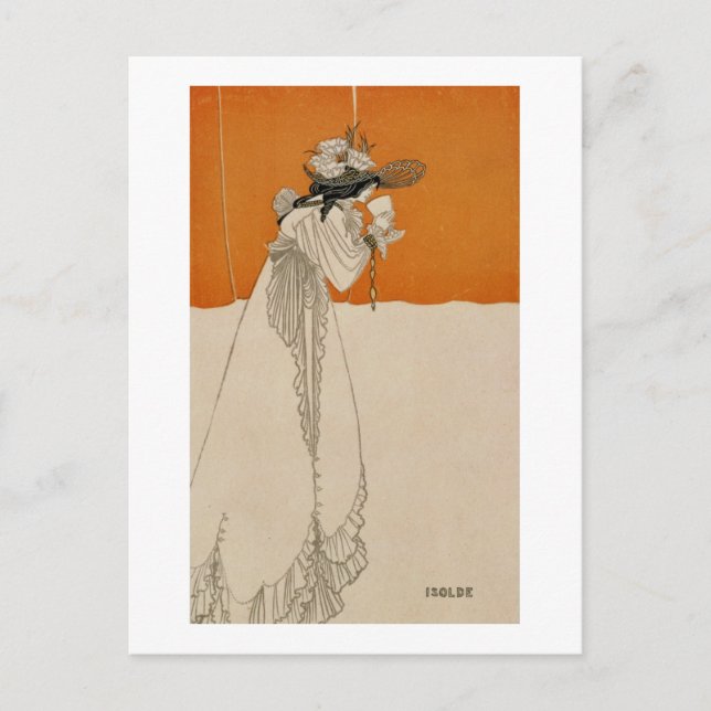 Isolde, Illustration aus 'The Studio', 1895 (lith Postkarte (Vorderseite)