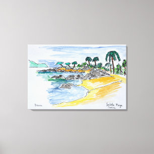 Isolella Beach, Ajaccio  Korsika, Frankreich Leinwanddruck