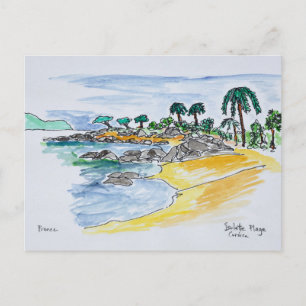 Isolella Beach, Ajaccio   Korsika, Frankreich Postkarte