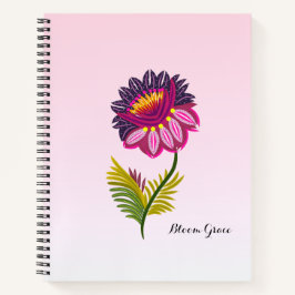 Isolierte Blume Notizbuch