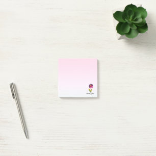 Isolierte Blume Post-it Klebezettel