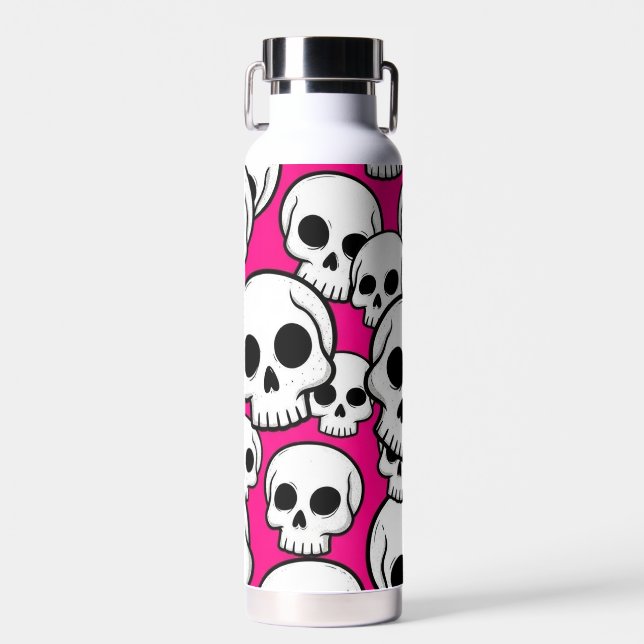 Isolierte Flasche mit Totenkopf-Muster (Vorne)