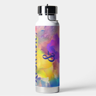 Isolierte Wasserflasche mit Strohhalm Trinkflasche