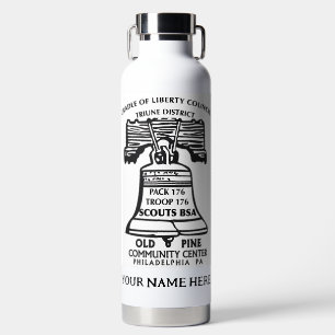 Isolierte Wasserflasche - Weiß (personalisiert) Trinkflasche