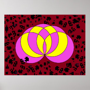 Isoliertes Spiralina-Feld Poster
