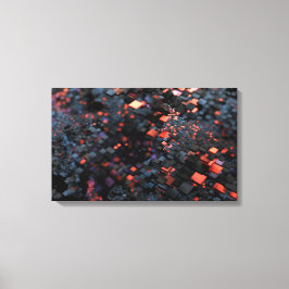 Isometer (schwarz) leinwanddruck