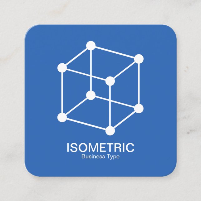 Isometric Cube - Blueprint Quadratische Visitenkarte (Vorderseite)