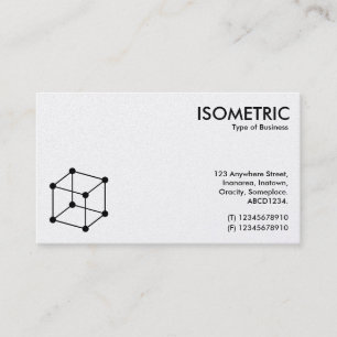 Isometric Cube Motif - weiß/schwarz Visitenkarte