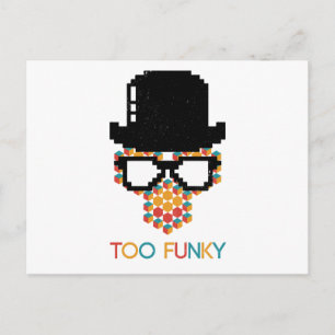 Isometric Funky Monkey Cube Muster Postkarte