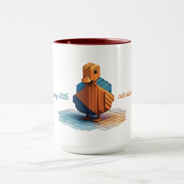 Isometric-Holzente Tasse (Zentrum)
