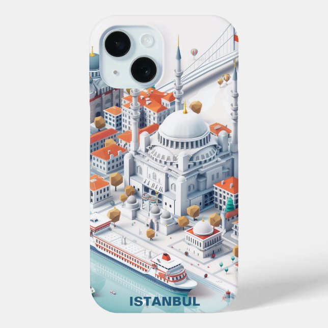 Isometric Istanbul Travel Case-Mate iPhone Hülle (Rückseite)