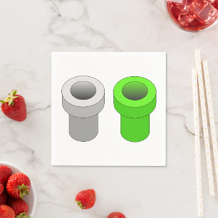 Isometric Pipes Paper Napkins Serviette