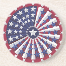 Isometric USA Flag Pattern Throw Kissen Getränkeuntersetzer
