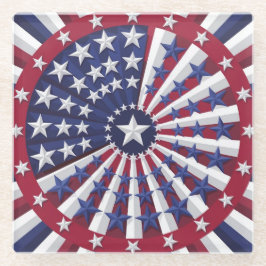 Isometric USA Flag Pattern Throw Kissen Glasuntersetzer