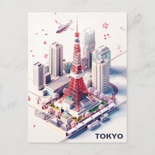 Isometrie Tokyo Travel Postcard Postkarte