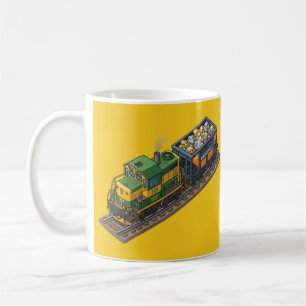 Isometrischer Erz-Express-Zug-Tycoon-Becher Kaffeetasse