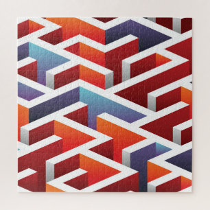 Isometrisches Labyrinth: abstraktes nahtloses Must Puzzle