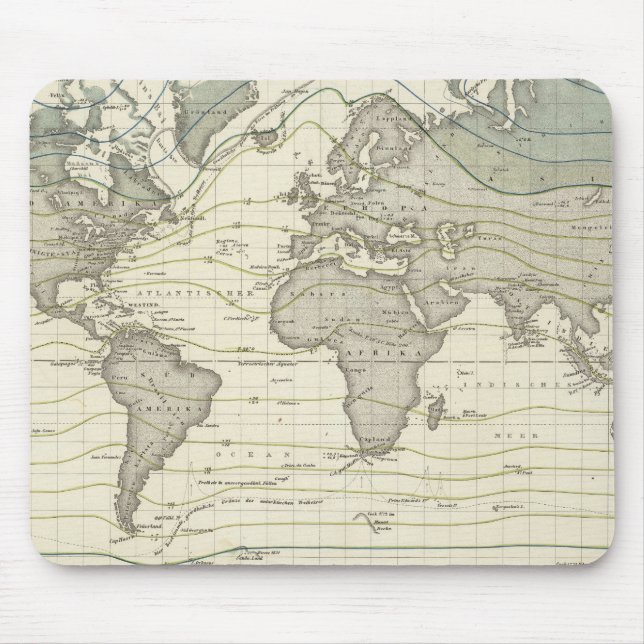 Isothermische Systemkurven von Alexander von Humbo Mousepad (Vorne)