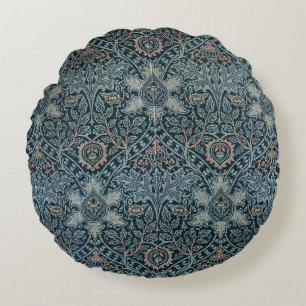 Ispahan Vintag Blue Pattern von William Morris Rundes Kissen