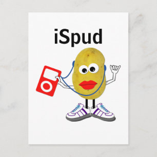 'iSpud' humorvolle Parodie Postcard Postkarte