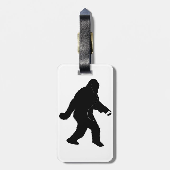 iSquatch (Hintergrundfarbe hinzufügen) Gepäckanhänger (Rückseite vertikal)