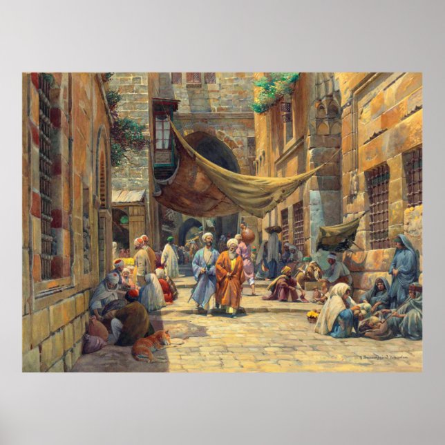 " Israel: 19. Jh. Jerusalem - König David Straße Poster (Vorne)