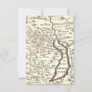 Israel Antike Karte Benjamin Bar Mitzvah Vielen Da
