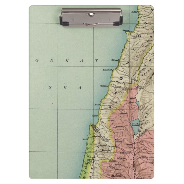 Israel Antique Map Beauty Klemmbrett (Vorderseite)
