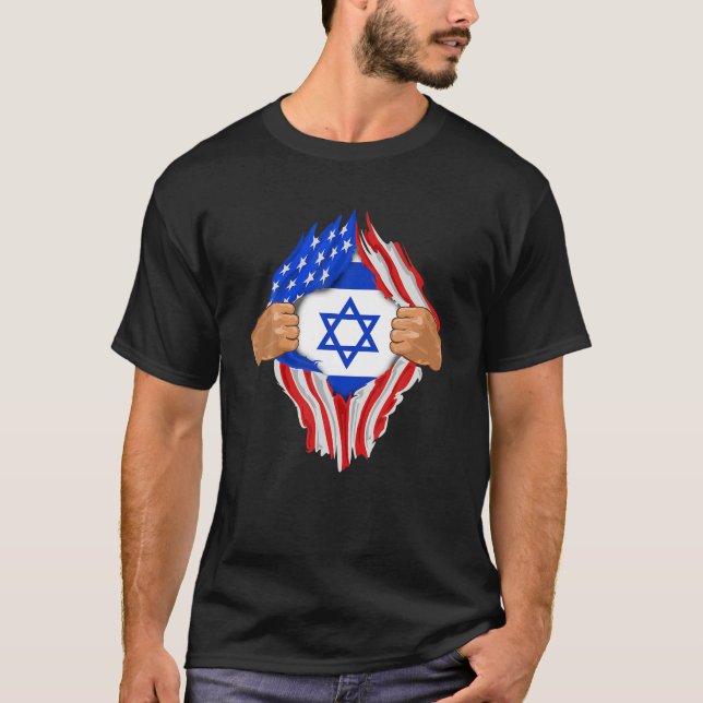 Israel Blut in mir T Shirt Israel Flaggengeschenk (Vorderseite)