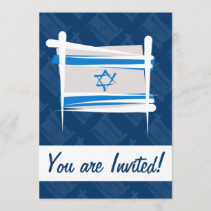 Israel-Brandflagge Einladung