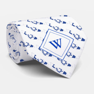 ISRAEL Christian Scripture Monogram Flag Krawatte