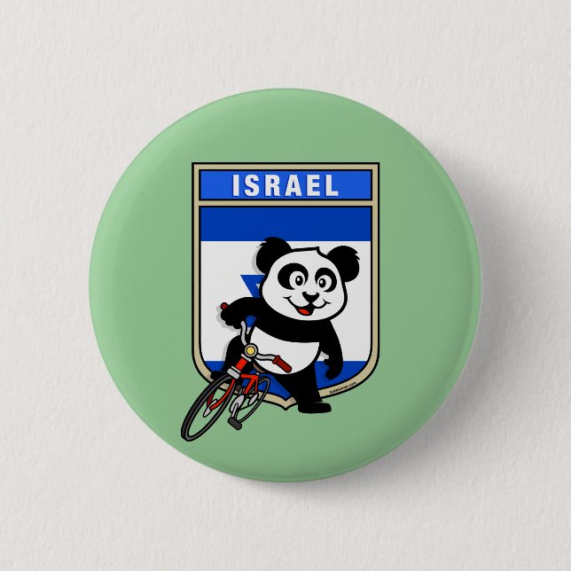 Israel Cycling Panda Button (Vorderseite)