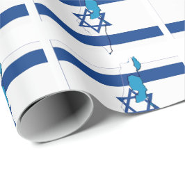 Israel | Davidstern | israelische Flagge Geschenkpapier