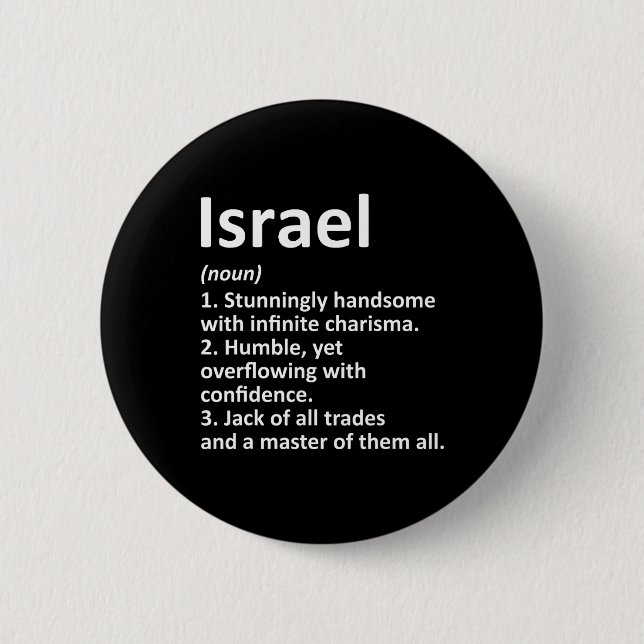 Israel Definition Personalized Name Funny Birthday Button (Vorderseite)