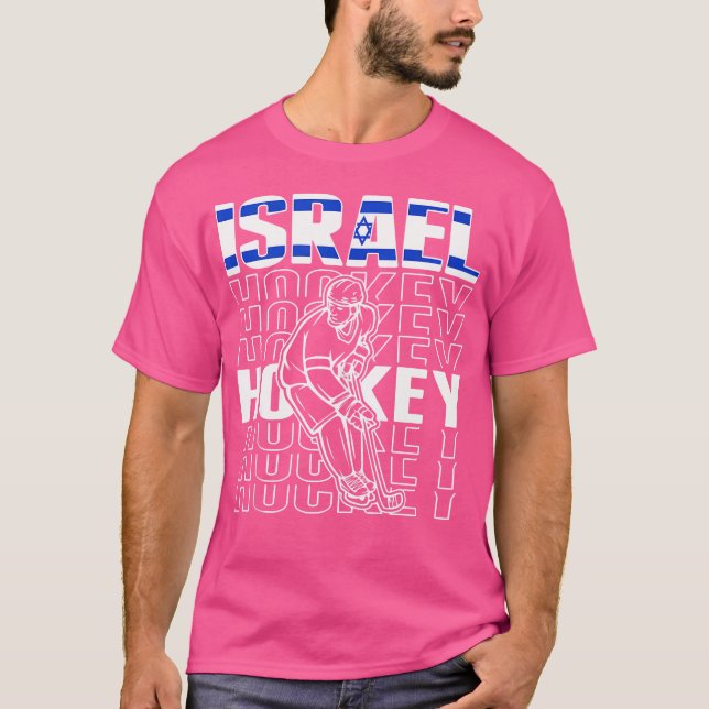 Israel Eishockey Fans Jersey Unterstützung israeli T-Shirt (Vorderseite)