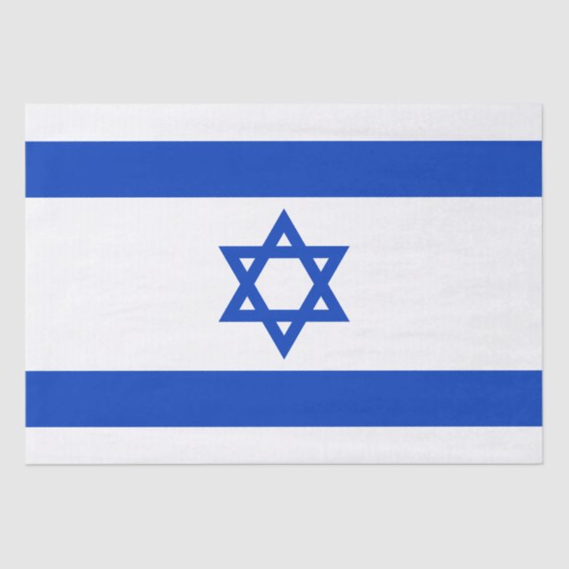 Israel Fahne blauen modernen Muster patriotisch Seidenpapier (Vorderseite)
