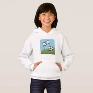 Israel flag and soccer ball hoodie