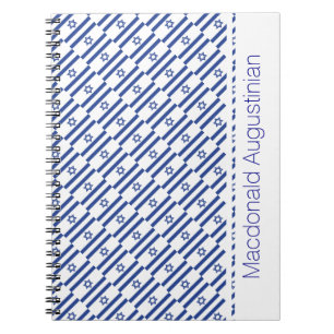 ISRAEL Flag Custom Add Your Name Notebook Journal Notizblock