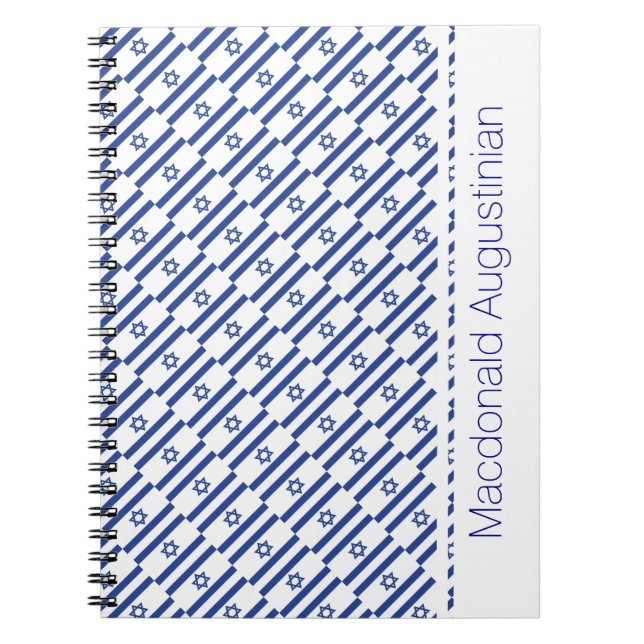 ISRAEL Flag Custom Add Your Name Notebook Journal Notizblock (Vorderseite)