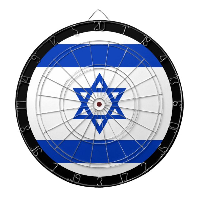 Israel Flag Dartboard & Israel / Spielbrett Dartscheibe (vorne)