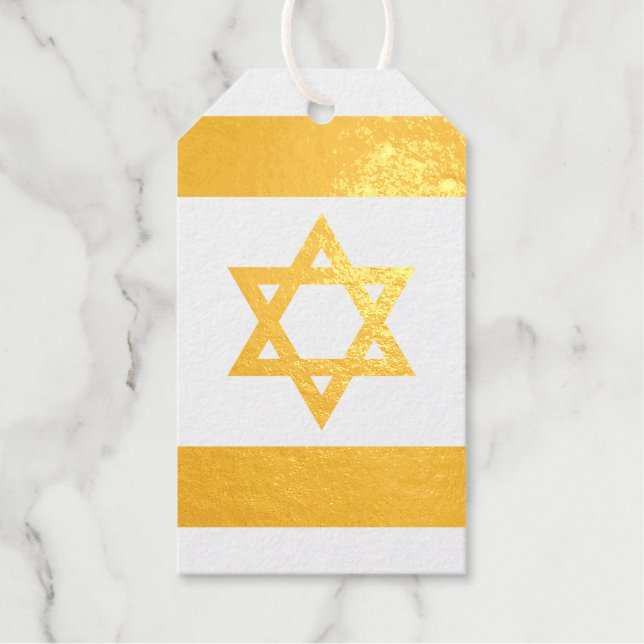 Israel Flag Favor Tag Geschenkanhänger (Vorderseite)